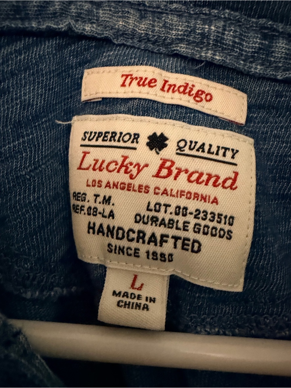 Lucky Brand True Indigo Men's Shirt - Indigo Blue
